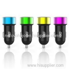 IBD high quality smart dual usb mobile mini car charger 5V 2.4A for all mobile phone