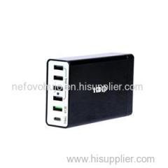 Quick Charge 3.0 Mini Type C Desktop Charger 6 Port Fast Charge For HTC HUAWEI