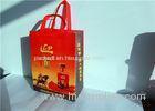 Recyclable Red Non Woven Shopping Bag Side Gusset with Lamination