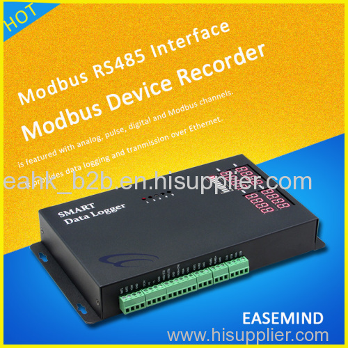 Modbus Data Logger All channels can be configured with alarm levels