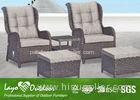 Woven Outdoor Furniture Patio Seating Sets 5 - 8 Mm Thickness Transparent Glass