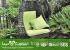 Cushioned Rattan Hanging Swing Chair For Outside Powder Coated Frame Hanging Wicker Egg Chair