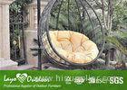 Long Oval Outdoor Hanging Swing Chair With Cushion Rattan Garden Furniture