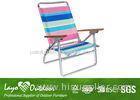 Reclining Sun Loungers Pool Deck Chairs Fabric Material Customized Design
