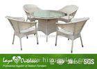 UV Resistan Outdoor Patio Furniture Sets With 5pcs Bistro Garden Table Rattan Chair