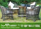 Round Rattan Table Backyard Patio Furniture Dining Sets For 6 Leisure Style