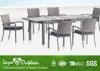 6 Chair Patio Furniture Dining Sets Rattan Extension Table Colorful Collocations