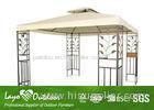 Screened Outdoor Canopy Gazebo In Backyard Sunshade Awning Gazebo UV Resistant