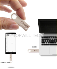 Swivel Usb 3.1 Type C Pen Drive Ring Design