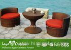 3pcs Alum Rattan Bistro Sets European Style Patio Sofa Restaurant Outdoor Furniture Patio Bistro Rat