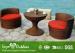 3pcs Alum Rattan Bistro Sets European Style Patio Sofa Restaurant Outdoor Furniture Patio Bistro Rat