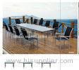 Extendable Dining Table Set for 12 All Weather Outdoor Furniture With Tempered Glass