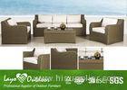 4pcs Loveseat Sofa Set Patio Outdoor Furniture Minimum Maintenance Feature