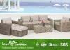 European Style Sofa Patio Outdoor Furniture Colorfast Durable PE Rattan Wicker