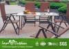 Metal Patio Furniture Dining Sets With Steel / Alum Frame OEM