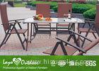 Metal Patio Furniture Dining Sets With Steel / Alum Frame OEM