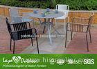SGS Modern Patio Furniture Dining Sets Alum Frame With Stone Top Patio Table