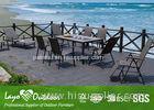 Stone Top Patio Furniture Dining Sets Pest Control With Powder Coating BSCI 10pcs.