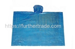 R-1037 BLUE PE DISPOSABLE RAIN WATERPROOF PONCHO