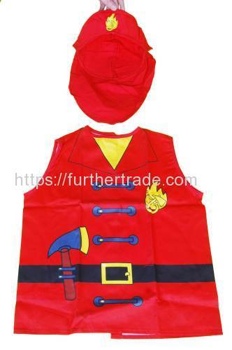 ML-AP-2001 RED FIREMEN COTTON CHILDRENS APRONS