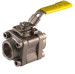 Stainless Steel 3 Piece 4 Bolt Enclosed Ball Valve with Socket Weld