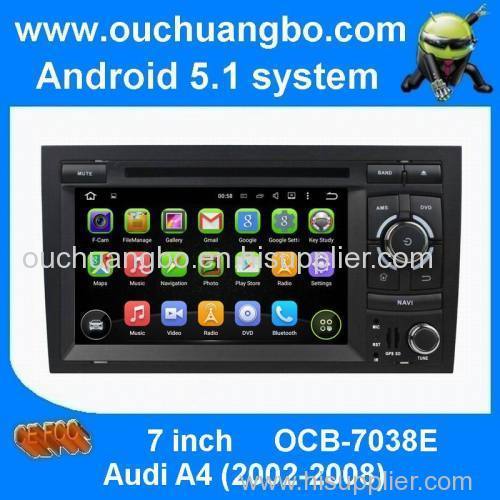 Ouchuangbo android 5.1 audio dvd stereo for Audi A4 2002-2008 with quad core canbus mirror link