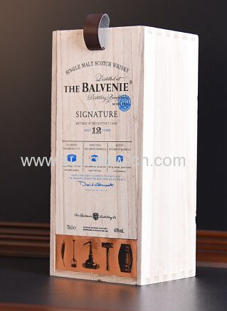 Paulownia wood wine bottle box  