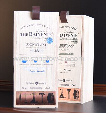 Paulownia wood wine bottle box  