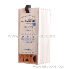 Paulownia wood wine bottle box