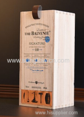 Paulownia wood wine bottle box