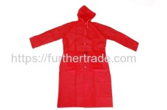 R-1056 RED PVC VINYL LONG RAIN LADIES WATERPROOF JACKETS