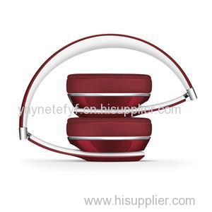 Beats Solo2 Wired Luxe Edition Collection Headphones Noise Cancel Headphones Headset Metallic Red