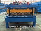 Hydraulic Cutting Steel Roofing Tile Roll Forming Machine With Chain Drive 2-4m/Min