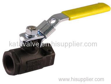 Carbon Steel 2 Piece Ball Valve with Threaded Connection 2000 WOG