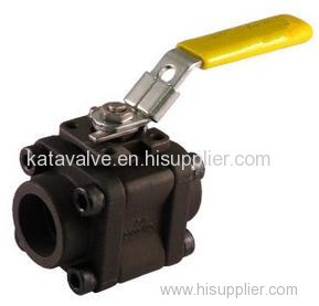 Carbon Steel 3 Piece 4 Bolt Enclose Ball Valve with Socket Weld 2000 WOG