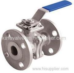 Stainless Steel 2 Piece Full Port Ball Valve with Flanged Connection ISO Mounting Pad
