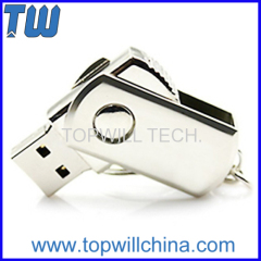 Mini Swivel Metal Pen Drives Free Key Chain