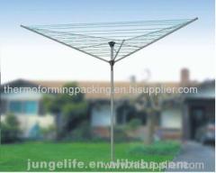 outdoor 3 arms umbrella steel rotary airer and clothes airer