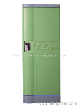Double Tier Factory Lockers ABS Plastic Green Color