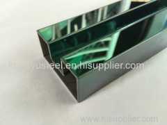 Single slotted stainless steel mirror color tubes 304 316L