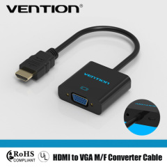 HDMI to VGA Adapter Converter Cable with micro USB power 3.5mm audio interface for XBOX one PS3 PS4 HDTV PC Lapt