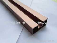 Colour stainless steel tube mill produce welded 25*50mm rectangular slot tube