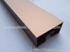 Colour stainless steel tube mill produce welded 25*50mm rectangular slot tube