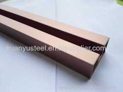 Colour stainless steel tube mill produce welded 25*50mm rectangular slot tube