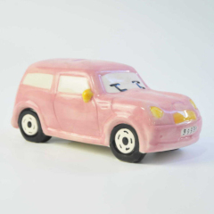 Car Shape Secure Kid Money Box with Orange or Pink Color