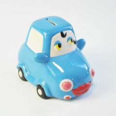 Colorful Cute Car and Roadster Shape ceramic paining Coin Box