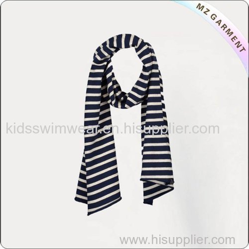 Cotton Navy Stripe Scarf