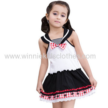 Professional kids clothes manufacturer girl uniform dress girl dress