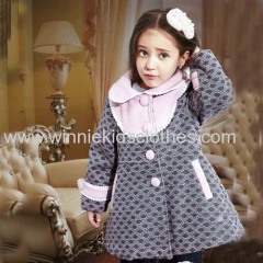 Girls Winter Flounced Neck Jacket