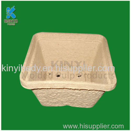 Waterproof waste pulp nursery pots